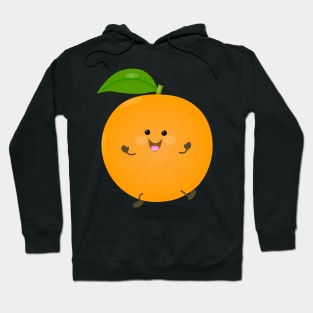 Cute dancing orange citrus fruit Hoodie